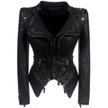 Women's Studded Leather Jacket